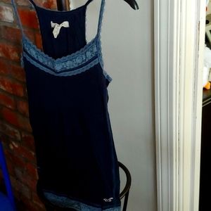 Medium Navy Racerback Tank top from Hollister